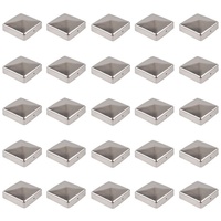 Baumarktplus 25x Pfostenkappe Edelstahl 91 mm Pyramide Abdeckkappe für Pfosten 9 x 9 cm