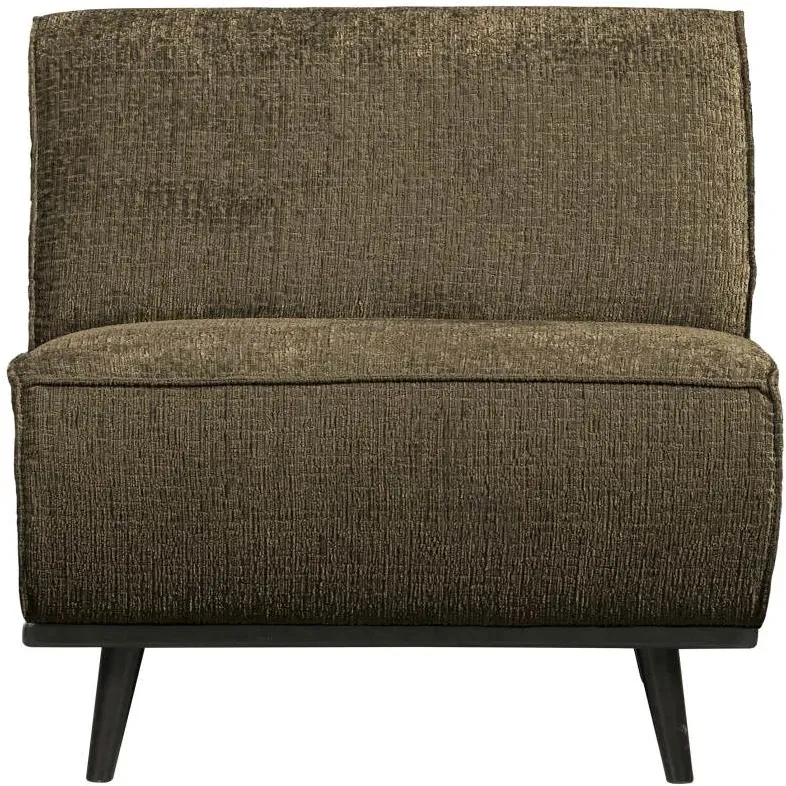 Modulsofa Einzel-Modul aus Struktursamt, modern, dunkelgrün Bonsai, elegantes Design, gepolstert