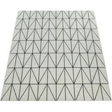 Paco Home Teppich »Brugge 224«, rechteckig, Flachgewebe, modernes gemetrisches Muster, In- und Outdoor geeignet, weiß