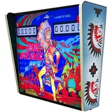 Pincab Flipper Pinball Big Brave, ideal für die Dekoration von Gaming-Räumen, inklusive Fernbedienung mit verschiedenen Beleuchtungsmodi