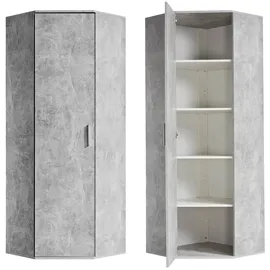mokebo Eckschrank in Grau Der Lange Schrank Aufbewahrungsschrank oder Mehrzweckschrank