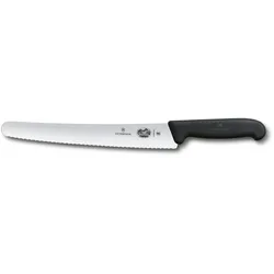 Victorinox Konditormesser Fibrox 26cm, mit extra scharfem Wellenschliff, rutschfest