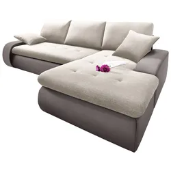 Ecksofa TRENDMANUFAKTUR "Indie, L-Form", grau (taupe, hellbeige), B:246cm H:86cm T:155cm, Sofas, wahlweise XL oder XXL