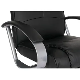 Mendler Relaxsessel N44 Kunstleder 80 x 100 x 80 cm Schwarz mit Hocker