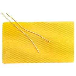 CREARTEC Bienenwachskerze Bienenwachs-Wabenplatten, 3 Stück gelb