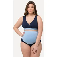 Ulla Popken Bügel-BH Bellieva-Still-Bustier Colorblocking nahtlos Schwangerschaft blau 50/52