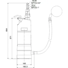 Grundfos SBA 3-45 AW Zisternenpumpe mit schwimmender Entnahme