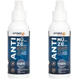 OPTIMED ANTI MÜZE – Mückenspray & Zeckenspray 2×100ml – Icaridin (Picaridin) DEET-frei – Mückenschutz für Kinder & Familie – 10h Schutz vor Mücken, Zecken & Moskitos – Made in Germany