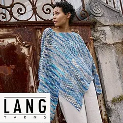 Strickanleitung – Poncho "Sandrine" aus Lang Yarns Lisboa