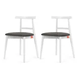 Konsimo Holzstuhl LILIO grau 2er Set