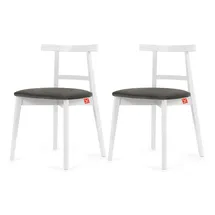 Konsimo Holzstuhl LILIO grau 2er Set