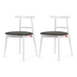 Konsimo Holzstuhl LILIO grau 2er Set