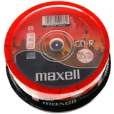 Maxell 25 Maxell CD-R 700MB Music XL-II 80 in Cake -Box besonders für Musik geeignete 80 MU Rohlinge, 628523.59.GB