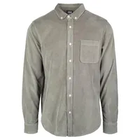 URBAN CLASSICS Corduroy Gt Hemd Olive 4XL