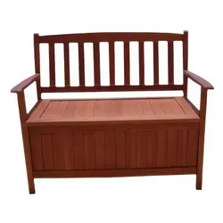 Banktruhe Moselle - 120 x 60 x 90 cm (B x T x H) - robuste Sitzbank mit Stauraum aus geöltem Eukalyptusholz (FSC-zertifiziert) - witterungsbeständig