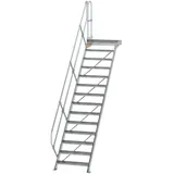 Günzburger MUNK Aluminium-Treppe Plattform 45° 14 Stufen