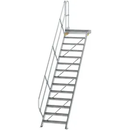 Günzburger MUNK Aluminium-Treppe Plattform 45° 14 Stufen