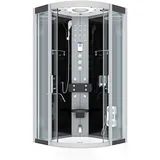AcquaVapore Dampfdusche Duschkabine Sauna Dusche D58-23T3-EC 100x100 cm mit 2K Scheiben Versiegelung