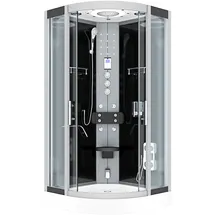 AcquaVapore Dampfdusche Duschkabine Sauna Dusche D58-23T3-EC 100x100 cm mit 2K Scheiben Versiegelung