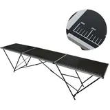 Baumarktplus Tapeziertisch Alu Flohmarkttisch 300x60 cm Klapptisch klappbar mit Messskala