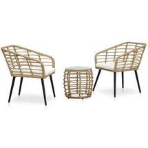 vidaXL Polyrattan Bistro Set 3-tlg. eiche