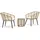 vidaXL Polyrattan Bistro Set 3-tlg. eiche