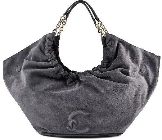 Coccinelle Smash Shopper Tasche Leder 35 cm  grau