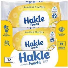 Hakle Feucht KAMILLE & ALOE VERA – 12x42 Blatt das Erfrischende Gefühl