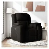 vidaXL Relaxsessel Schwarz Stoff 75 x 100 x 90 cm Schwarz mit Liegeposition/Wippfunktion