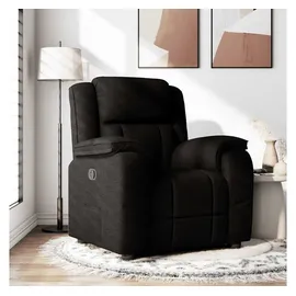 vidaXL Relaxsessel Schwarz Stoff 75 x 100 x 90 cm Schwarz mit Liegeposition/Wippfunktion