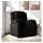 vidaXL Relaxsessel Schwarz Stoff 75 x 100 x 90 cm Schwarz mit Liegeposition/Wippfunktion