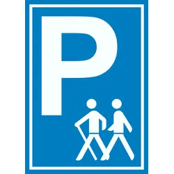 Wanderer Parkplatz Schild A1 (594x841mm)