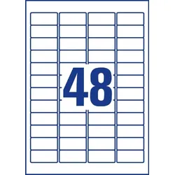 AVERY Zweckform Stark haftende Papier-Etiketten, 45,7x21,2mm