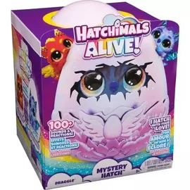 Spin Master Hatchimals Alive Mystery Ei Draggle 25 cm Rosa/Weiß
