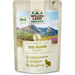 WILDES LAND Katze 12 x 85g Bio Huhn PUR