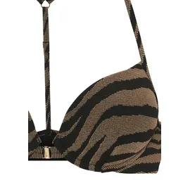 Bruno Banani Push-Up-Bikini Damen Schwarz/Gold 40 Cup C