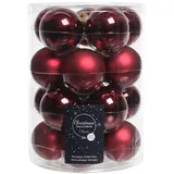 Kaemingk Weihnachtsbaumkugel, Weihnachtskugeln Glas 6cm x 20 Stück - Ochsenblut rot