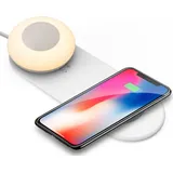 Kalb Material Für Möbel kalb | Smartphone Induktionsladegerät mit abnehmbarer magnetischer Akkuleuchte, dimmbar, Wireless Handyladegerät, Nachtlicht