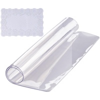 VEVOR Tischfolie Tischschutz Transparent 1,5 mm Dicke, Tischschutz-Folie PVC 916 x 916 mm Quadratische Tischdecke Tischfolie Abwaschbar Verschleißfest Hitzebeständig wasserdichte Tisch-Schutzfolie