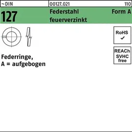 F. REYHER Nchfg. GmbH & Co. KG DIN 127 Federringe, aufgebogen Federstahl A 10 feuerverzinkt tZn K