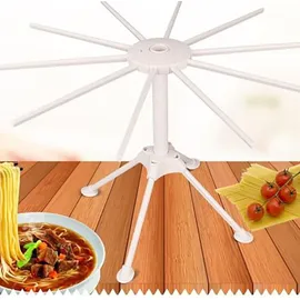 penelife Nudeltrockner mit 10 ausziehbaren Armen – Faltbarer Nudelständer zum Trocknen von Pasta – Pastatrockner aus Kunstsstoff – Pastastä... - weiß