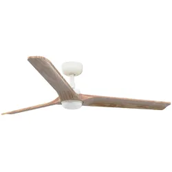 Faro HEYWOOD L LED DC-Ventilator in Weiß/hellem Holz