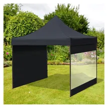 Westerholt Ultra-Kompakt Faltpavillon 3 x 3 m inkl. 2 Seitenteile Schwarz