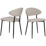 SIT Möbel 4-Fußstuhl Polyester beige 2er Set