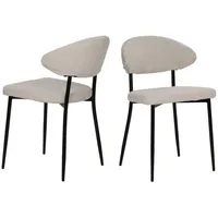 SIT Möbel 4-Fußstuhl Polyester beige 2er Set