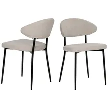 SIT Möbel 4-Fußstuhl Polyester beige 2er Set