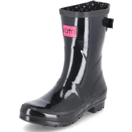 rajn Gummistiefel Mid-Boot, Glossy Black, Naturkautschuk UZW210 schwarz - Gr.: 37