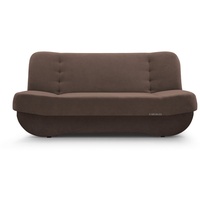 mb-moebel Sofa mit Schlaffunktion und Bettkasten, Kippsofa Schlafsofa Clic-Clack Couch für Wohnzimmer Federkern Sofagarnitur Polstersofa 192x90x87 cm - PAFOS (SORO 28 - Braun)