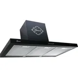 Gurari GCH F 461 BL 9 Dunstabzugshaube 90 cm 1000m3/h Flachpanell Wandhaube Schwarz | Schwarz