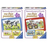 Ravensburger Rahmenpuzzle My first Puzzles Bagger, Traktor und Kipplader (06573)